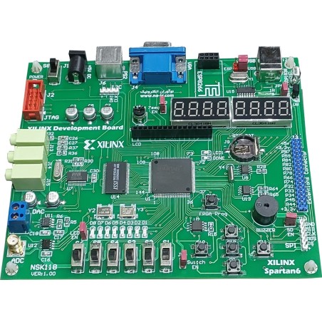 برد آموزشی FPGA های XC6SLX9 - XILINX (سری Spartan6) مدل NSK118