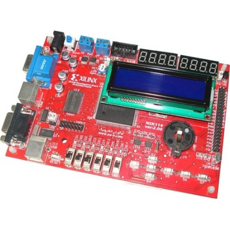 برد آموزشی FPGA های XC3S500EPQ208 - XILINX (سری Spartan3E) مدل NSK114  نسخه 2