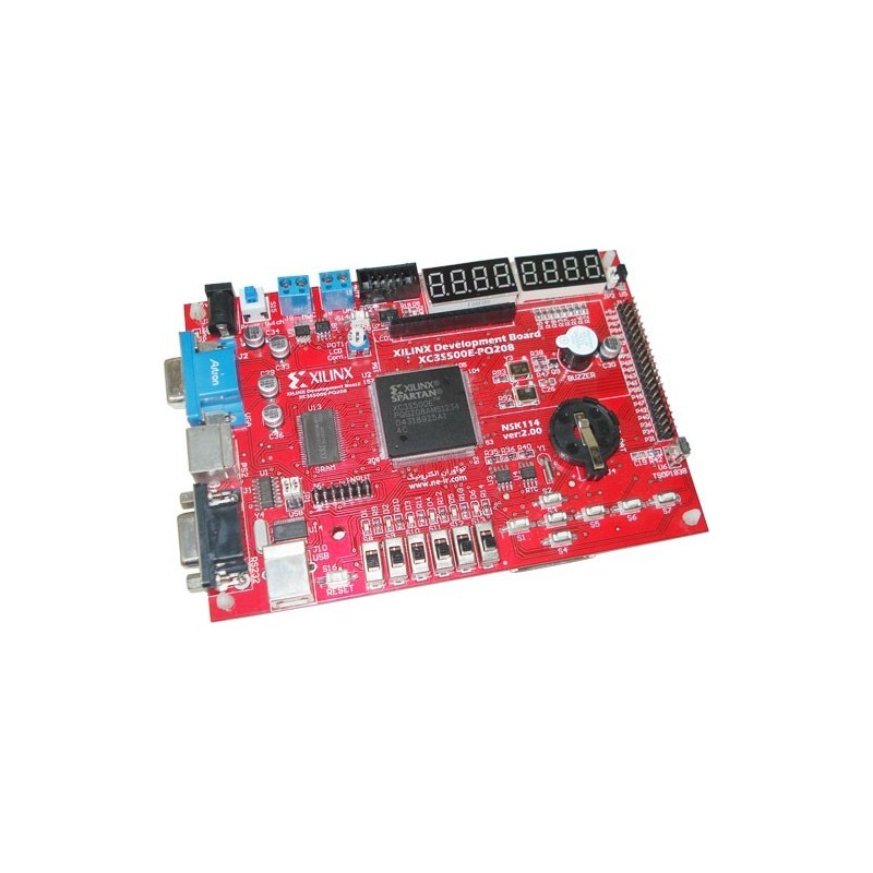 برد آموزشی FPGA های XC3S500EPQ208 - XILINX (سری Spartan3E) مدل NSK114  نسخه 2