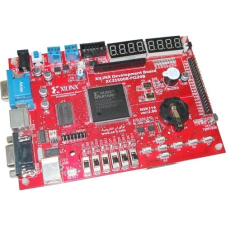 برد آموزشی FPGA های XC3S500EPQ208 - XILINX (سری Spartan3E) مدل NSK114  نسخه 2