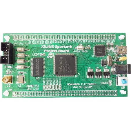 برد پروژه FPGA های XC6SLX9) XILINX) از سری Spartan6 مدل NPB151