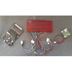 کیت تابلو LED کامپیوتری پیشرفته با استفاده از میکروکنترلر AVR ATMEGA32A دارای سه مد کاری