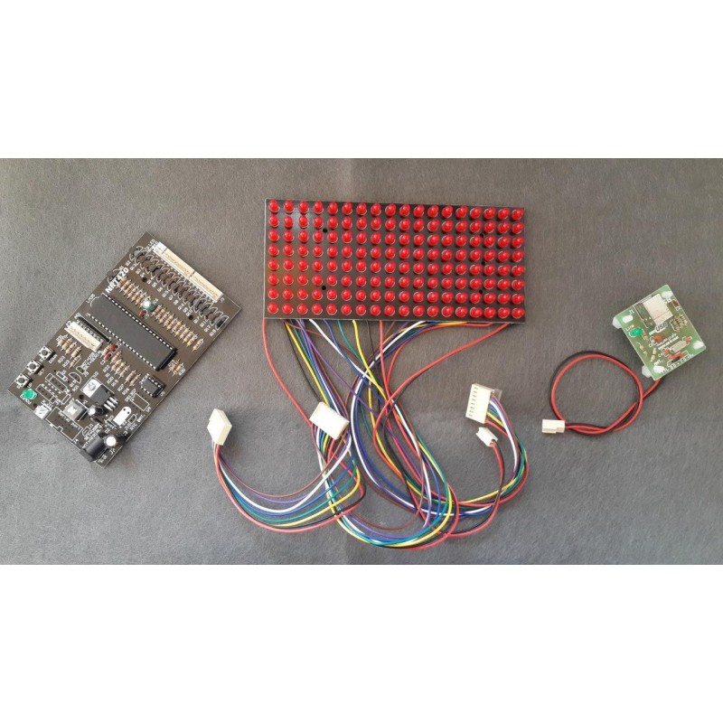 کیت تابلو LED کامپیوتری پیشرفته با استفاده از میکروکنترلر AVR ATMEGA32A دارای سه مد کاری