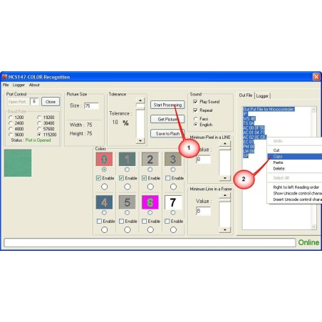 ماژول دوربین سریال و تشخیص رنگ NCB147-COMBINE