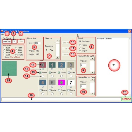 ماژول دوربین سریال و تشخیص رنگ NCB147-COMBINE