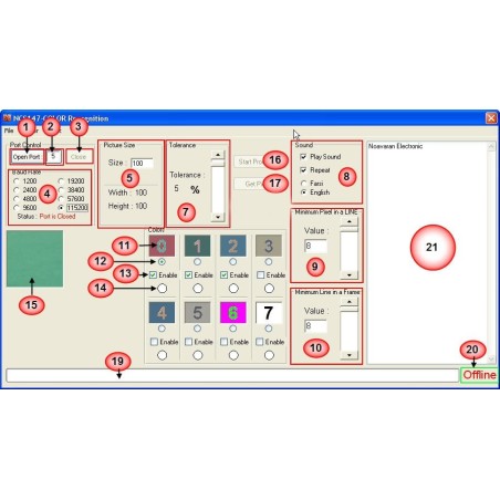 ماژول دوربین سریال و تشخیص رنگ NCB147-COMBINE
