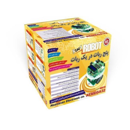 پنج ربات دریک ربات (ماز - مسیریاب - آتش نشان - تعقیب سیم حامل جریان - کنترل بی سیم) مدل NAR 119